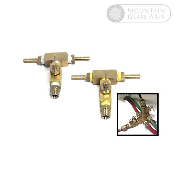 Griffin Glass Tools Hand Torch Valves Set of Two 1/4" Barbed